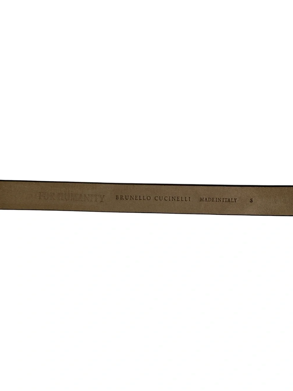 NEW Brunello Cucinelli Thin Leather Belt Brown Size Small